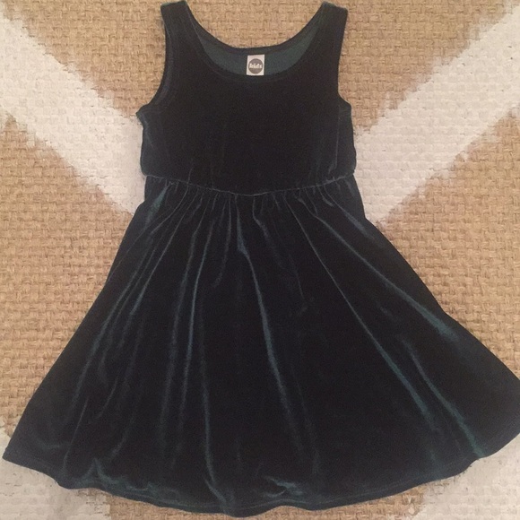 Urban Outfitters Green Velvet Dress - Picture 1 of 1